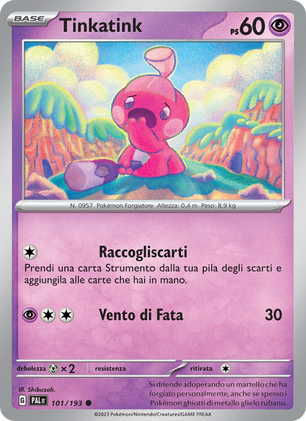Tinkatink 101/279 — Evoluzioni a Paldea (Italian Pokémon TCG card)