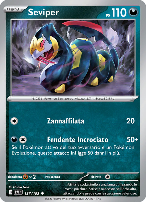 Seviper 137/279 — Evoluzioni a Paldea (Italian Pokémon TCG card)