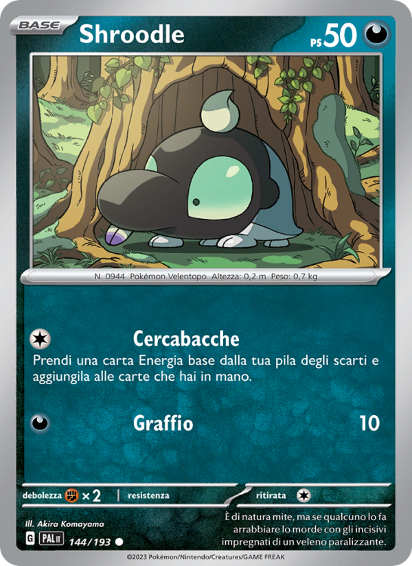 Shroodle 144/279 — Evoluzioni a Paldea (Italian Pokémon TCG card)