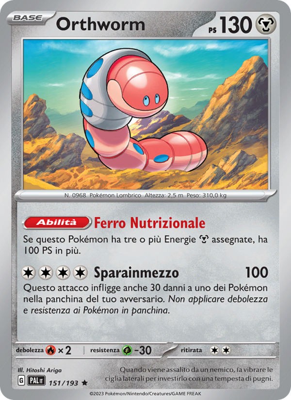 Orthworm 151/279 — Evoluzioni a Paldea (Italian Pokémon TCG card)