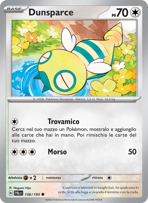 Dunsparce 156/279 — Evoluzioni a Paldea (Italian Pokémon TCG card)