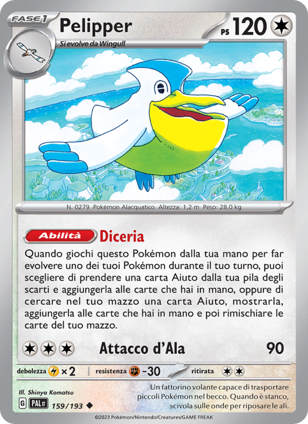 Pelipper 159/279 — Evoluzioni a Paldea (Italian Pokémon TCG card)