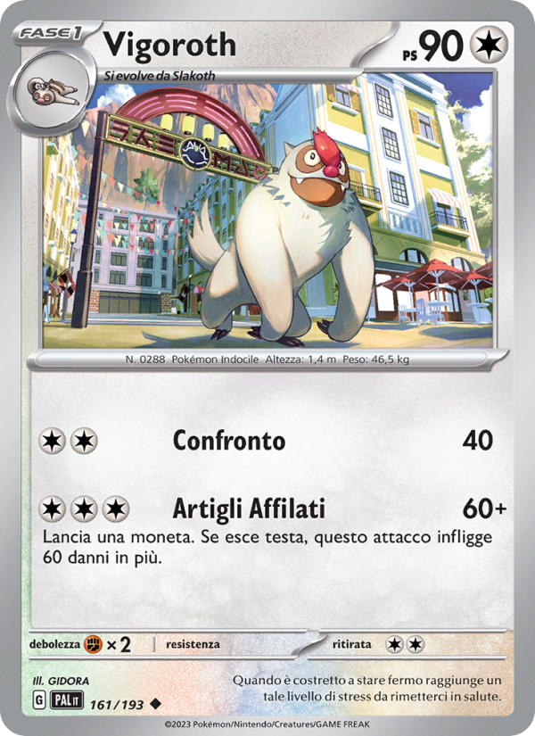 Vigoroth 161/279 — Evoluzioni a Paldea (Italian Pokémon TCG card)