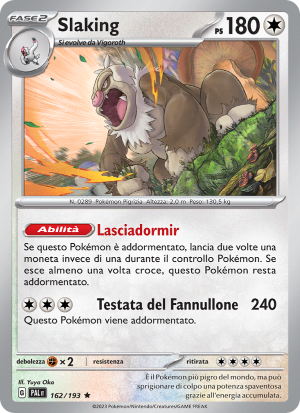 Slaking 162/279 — Evoluzioni a Paldea (Italian Pokémon TCG card)
