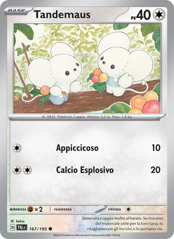 Tandemaus 167/279 — Evoluzioni a Paldea (Italian Pokémon TCG card)