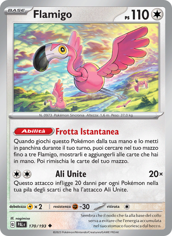 Flamigo 170/279 — Evoluzioni a Paldea (Italian Pokémon TCG card)