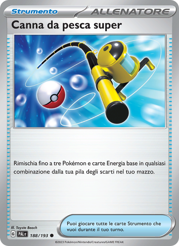 Canna da pesca super 188/279 — Evoluzioni a Paldea (Italian Pokémon TCG card)