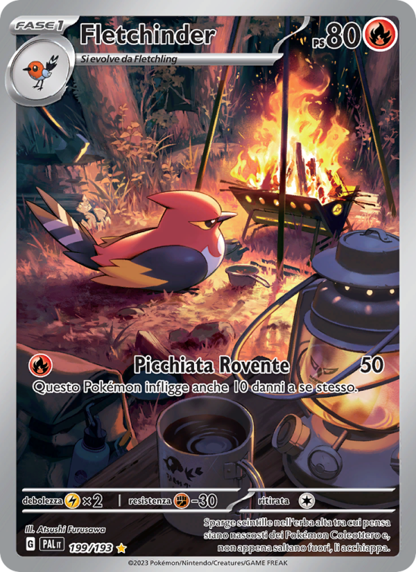 Fletchinder 199/279 — Evoluzioni a Paldea (Italian Pokémon TCG card)