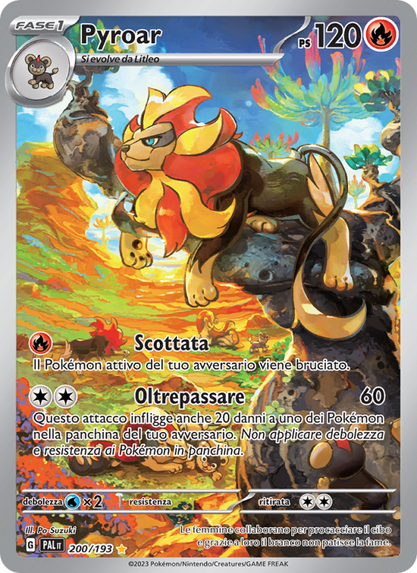 Pyroar 200/279 — Evoluzioni a Paldea (Italian Pokémon TCG card)