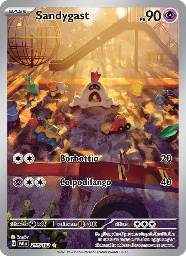 Sandygast 214/279 — Evoluzioni a Paldea (Italian Pokémon TCG card)