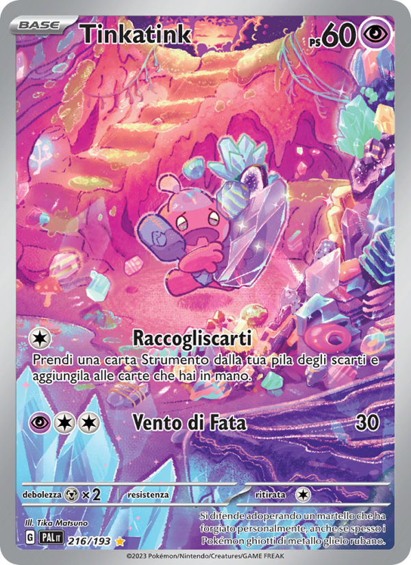 Tinkatink 216/279 — Evoluzioni a Paldea (Italian Pokémon TCG card)