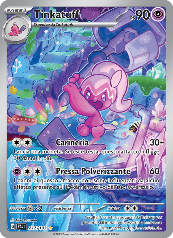 Tinkatuff 217/279 — Evoluzioni a Paldea (Italian Pokémon TCG card)
