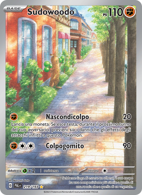 Sudowoodo 219/279 — Evoluzioni a Paldea (Italian Pokémon TCG card)