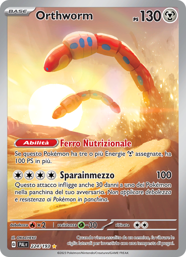 Orthworm 224/279 — Evoluzioni a Paldea (Italian Pokémon TCG card)