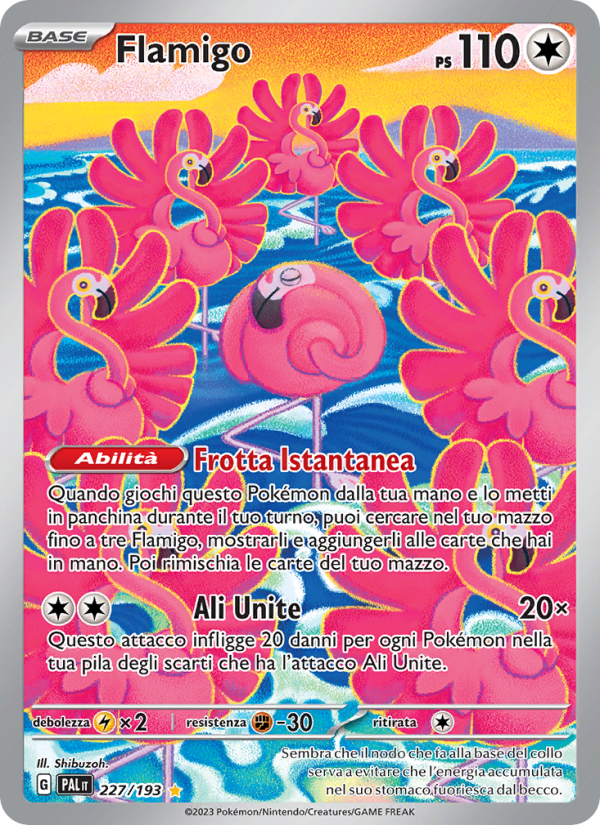 Flamigo 227/279 — Evoluzioni a Paldea (Italian Pokémon TCG card)