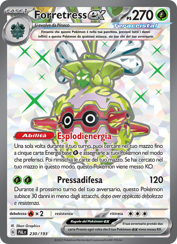 Forretress-ex 230/279 — Evoluzioni a Paldea (Italian Pokémon TCG card)