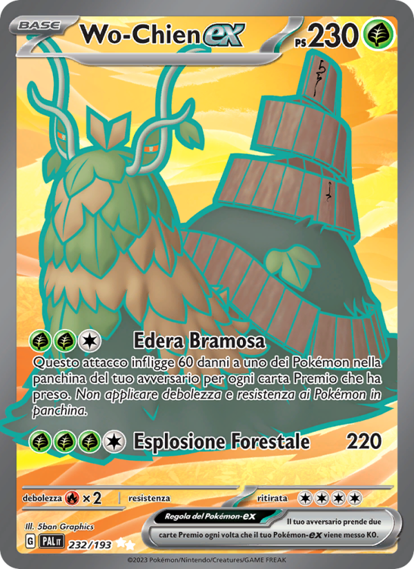 Wo-Chien-ex 232/279 — Paldea Evolved (Italian Pokémon TCG card)