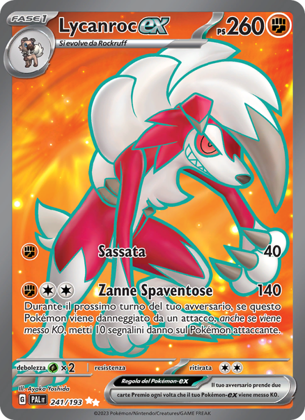 Lycanroc-ex 241/279 — Evoluzioni a Paldea (Italian Pokémon TCG card)