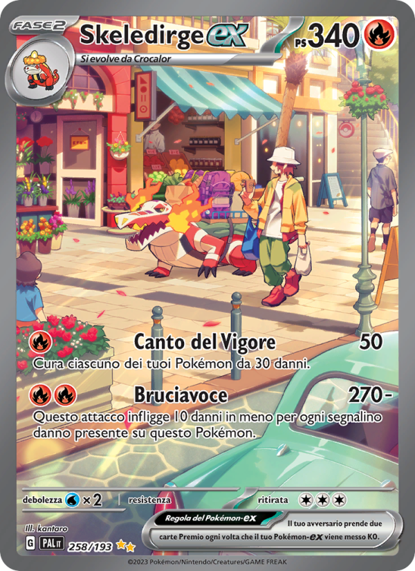 Skeledirge-ex 258/279 — Evoluzioni a Paldea (Italian Pokémon TCG card)