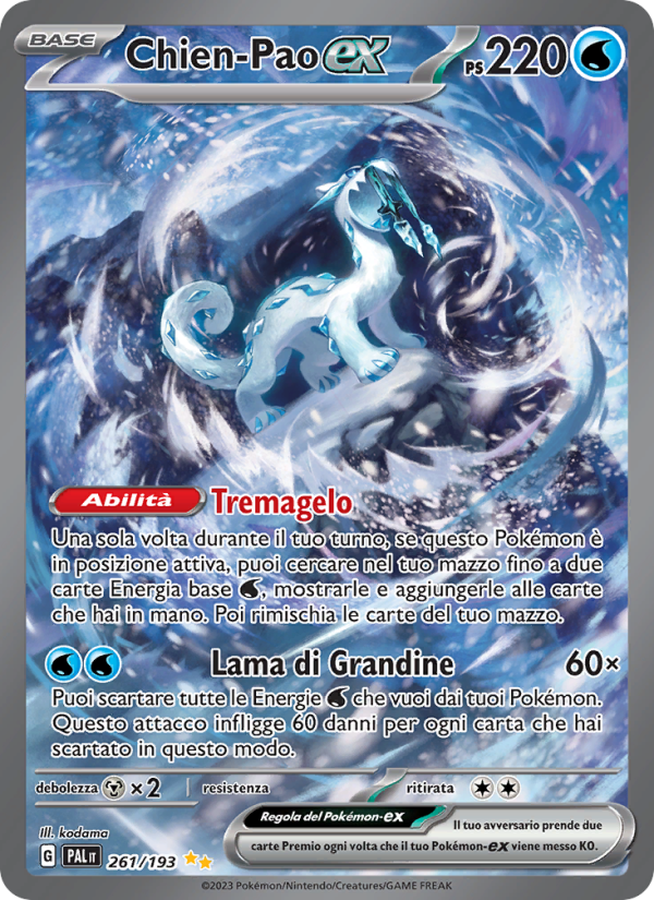 Chien-Pao-ex 261/279 — Evoluzioni a Paldea (Italian Pokémon TCG card)