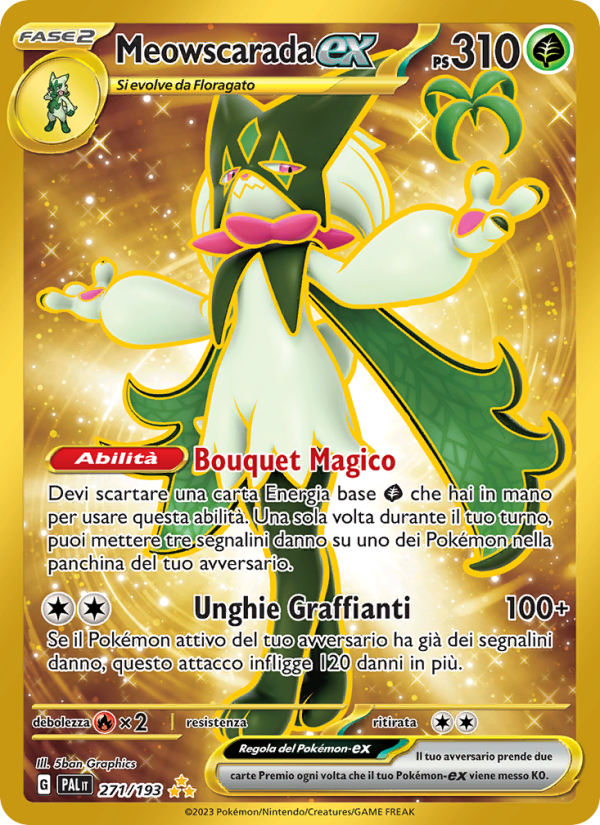 Meowscarada-ex 271/279 — Evoluzioni a Paldea (Italian Pokémon TCG card)