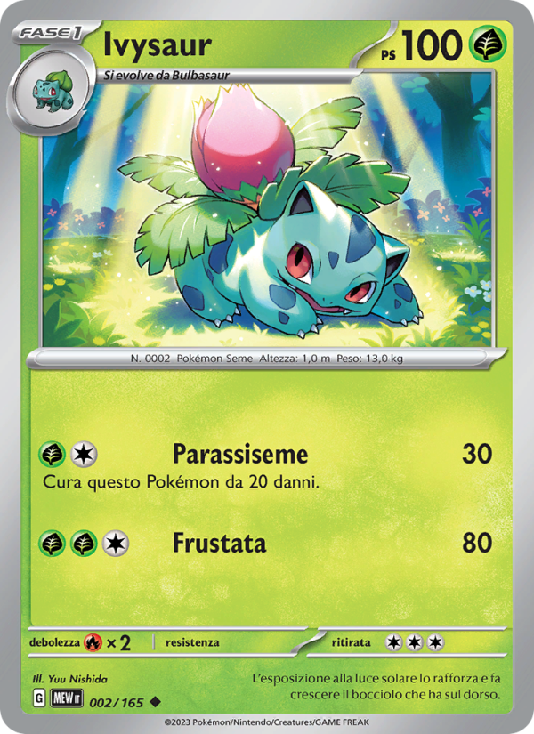 Ivysaur 002/207 — 151 (Italian Pokémon TCG card)