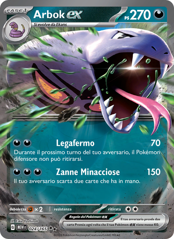Arbok-ex 024/207 — 151 (Italian Pokémon TCG card)