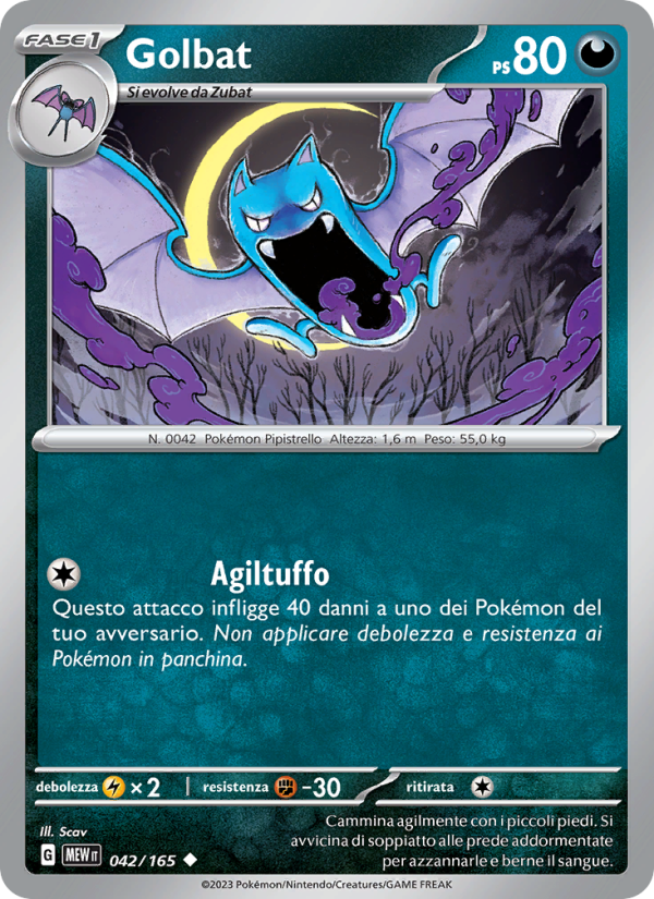 Golbat 042/207 — 151 (Italian Pokémon TCG card)