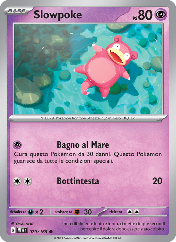 Slowpoke 079/207 — 151 (Italian Pokémon TCG card)