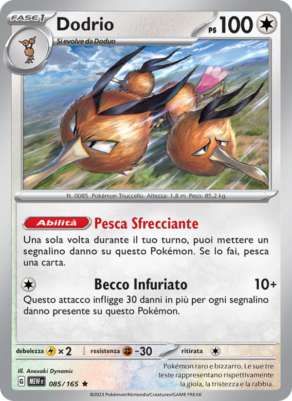 Dodrio 085/207 — 151 (Italian Pokémon TCG card)