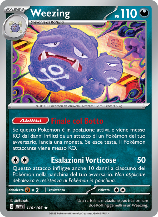 Weezing 110/207 — 151 (Italian Pokémon TCG card)