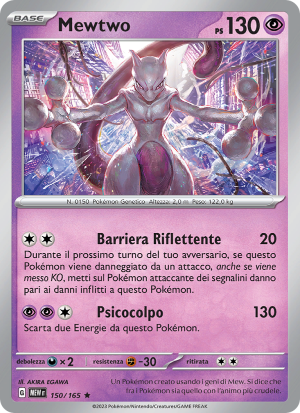 Mewtwo 150/207 — 151 (Italian Pokémon TCG card)