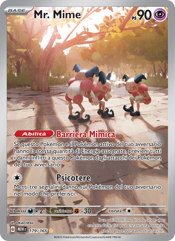 Mr. Mime 179/207 — 151 (Italian Pokémon TCG card)