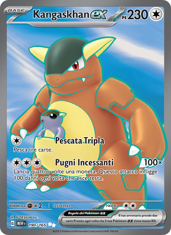 Kangaskhan-ex 190/207 — 151 (Italian Pokémon TCG card)