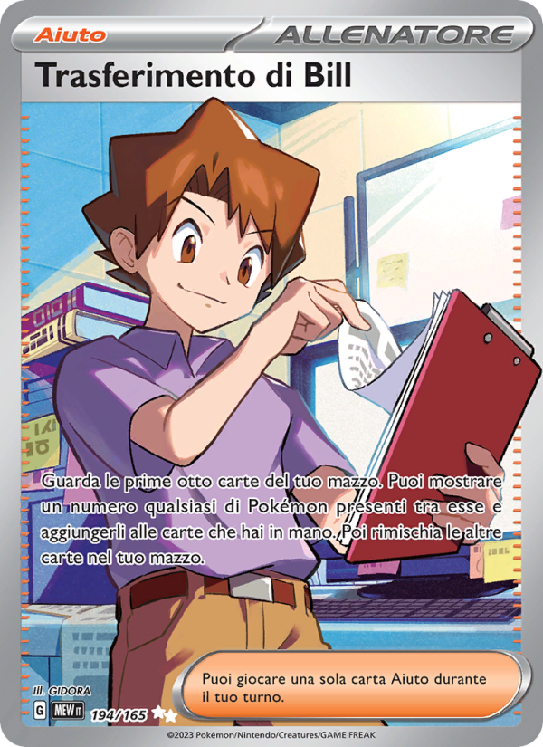 Trasferimento di Bill 194/207 — 151 (Italian Pokémon TCG card)