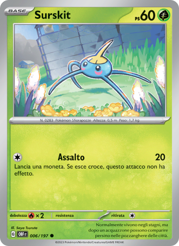 Surskit 006/230 — Ossidiana Infuocata (Italian Pokémon TCG card)