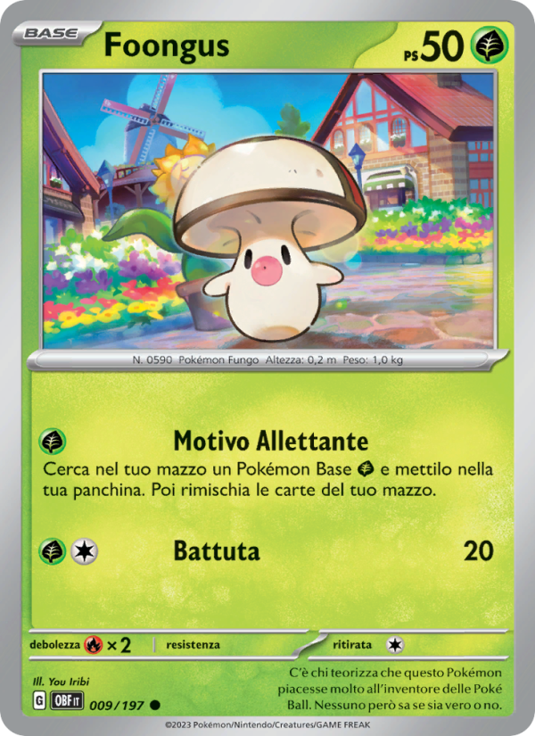 Foongus 009/230 — Ossidiana Infuocata (Italian Pokémon TCG card)