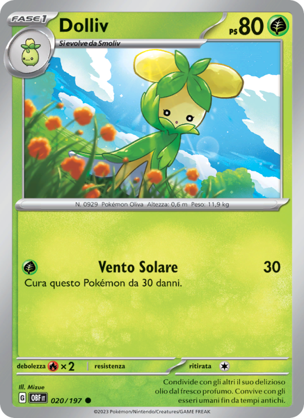 Dolliv 020/230 — Ossidiana Infuocata (Italian Pokémon TCG card)