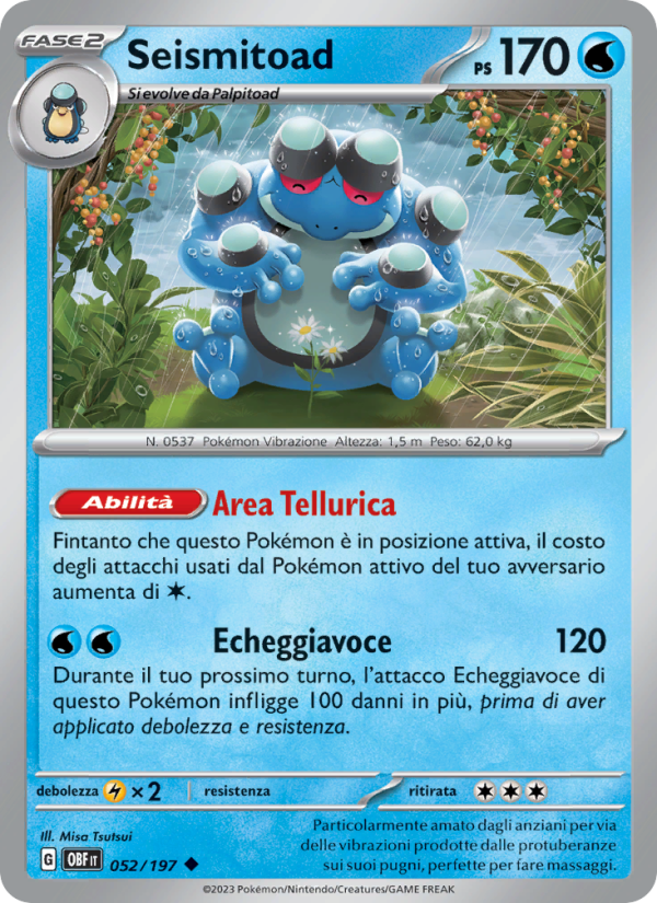 Seismitoad 052/230 — Ossidiana Infuocata (Italian Pokémon TCG card)