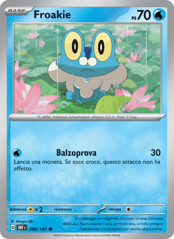 Froakie 056/230 — Ossidiana Infuocata (Italian Pokémon TCG card)