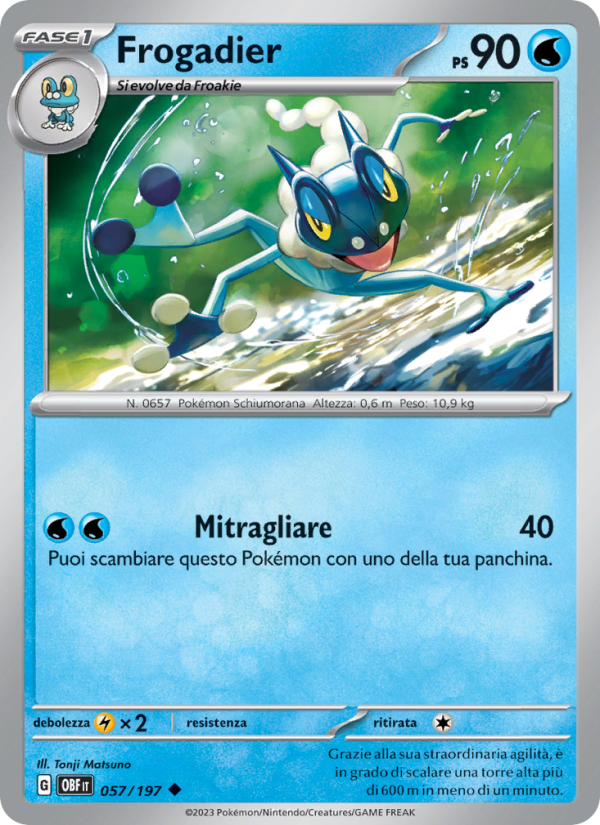 Frogadier 057/230 — Ossidiana Infuocata (Italian Pokémon TCG card)