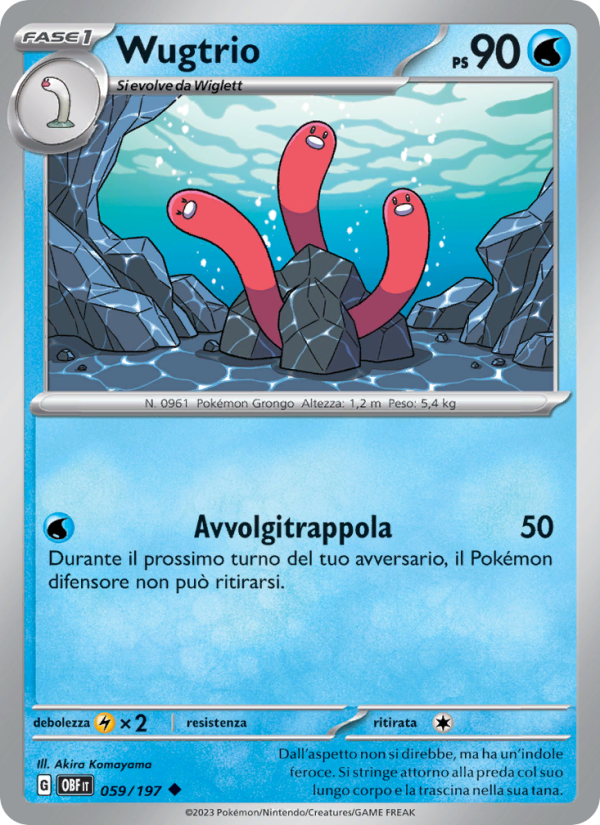 Wugtrio 059/230 — Ossidiana Infuocata (Italian Pokémon TCG card)