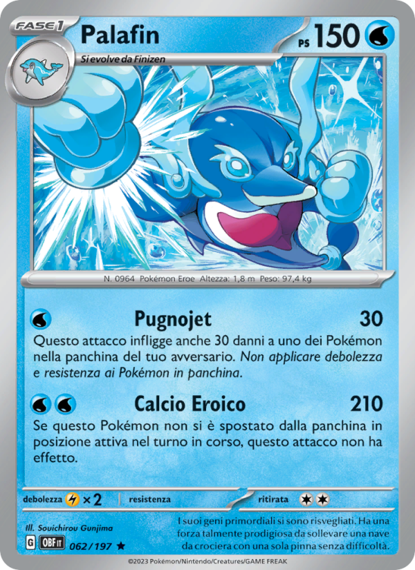 Palafin 062/230 — Ossidiana Infuocata (Italian Pokémon TCG card)