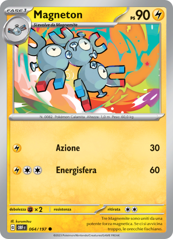 Magneton 064/230 — Ossidiana Infuocata (Italian Pokémon TCG card)