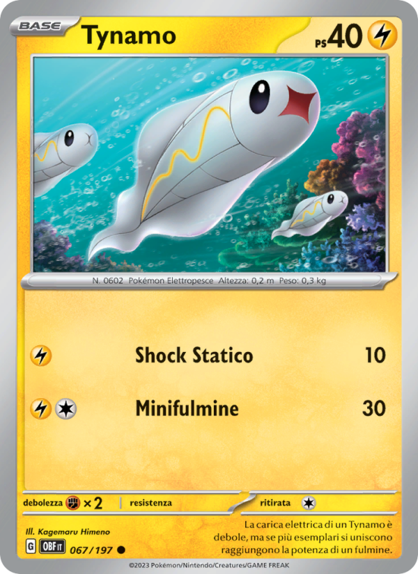 Tynamo 067/230 — Ossidiana Infuocata (Italian Pokémon TCG card)