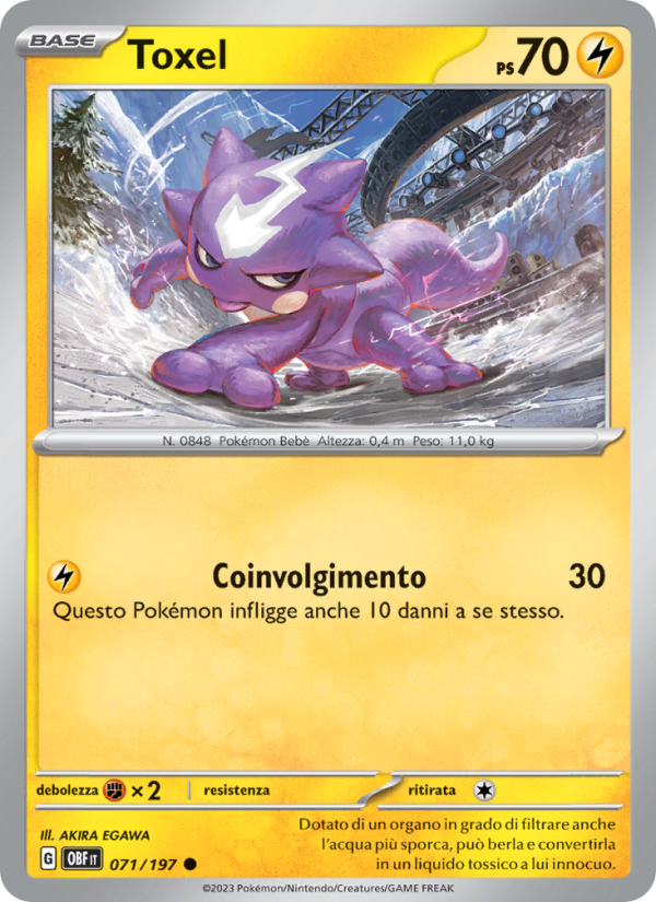 Toxel 071/230 — Ossidiana Infuocata (Italian Pokémon TCG card)