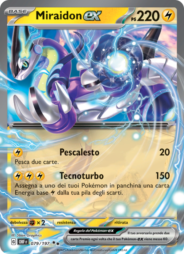 Miraidon-ex 079/230 — Ossidiana Infuocata (Italian Pokémon TCG card)