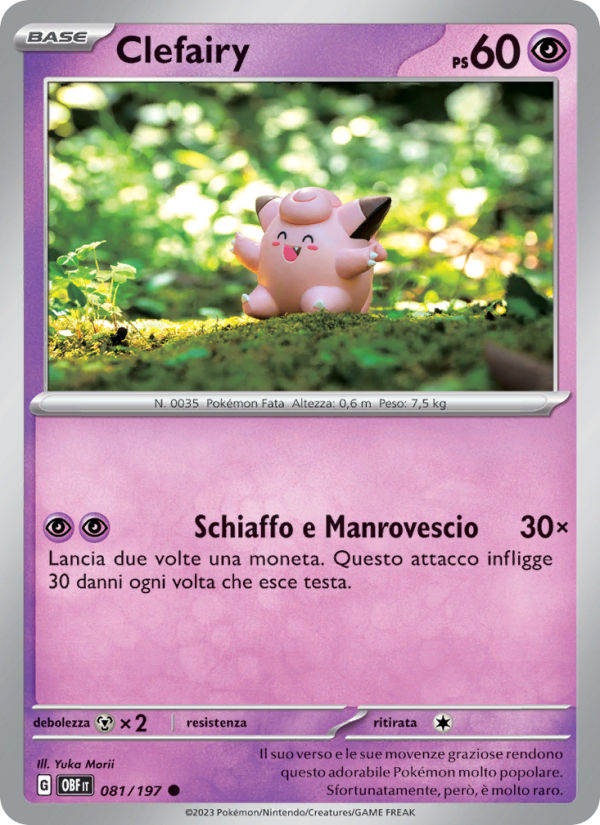 Clefairy 081/230 — Ossidiana Infuocata (Italian Pokémon TCG card)