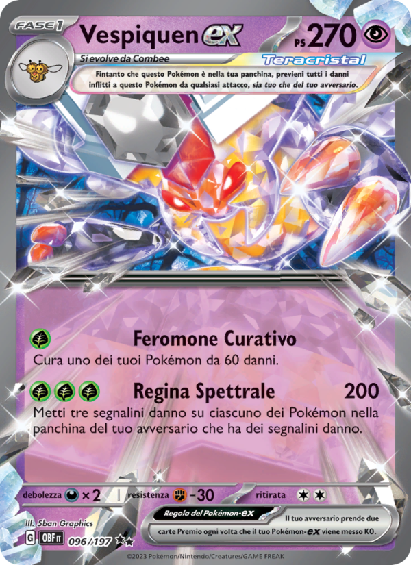 Vespiquen-ex 096/230 — Ossidiana Infuocata (Italian Pokémon TCG card)