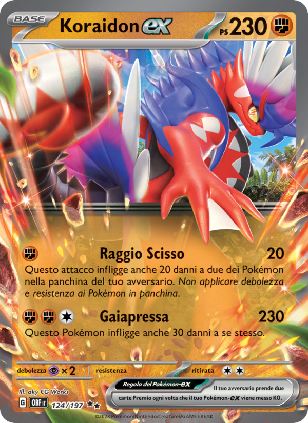 Koraidon-ex 124/230 — Ossidiana Infuocata (Italian Pokémon TCG card)